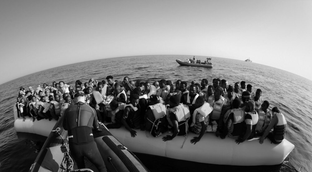 LÉ Róisín Rescues 371* Migrants in Three Separate Search and Rescue Operations 37 Nautical Miles NW of Tripoli, taken on J